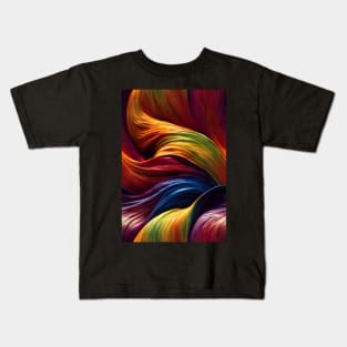 Colorful liquid abstract pattern #47 Kids T-Shirt